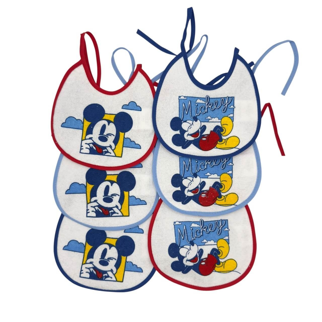 6 bavoirs Mickey Mouse Disney