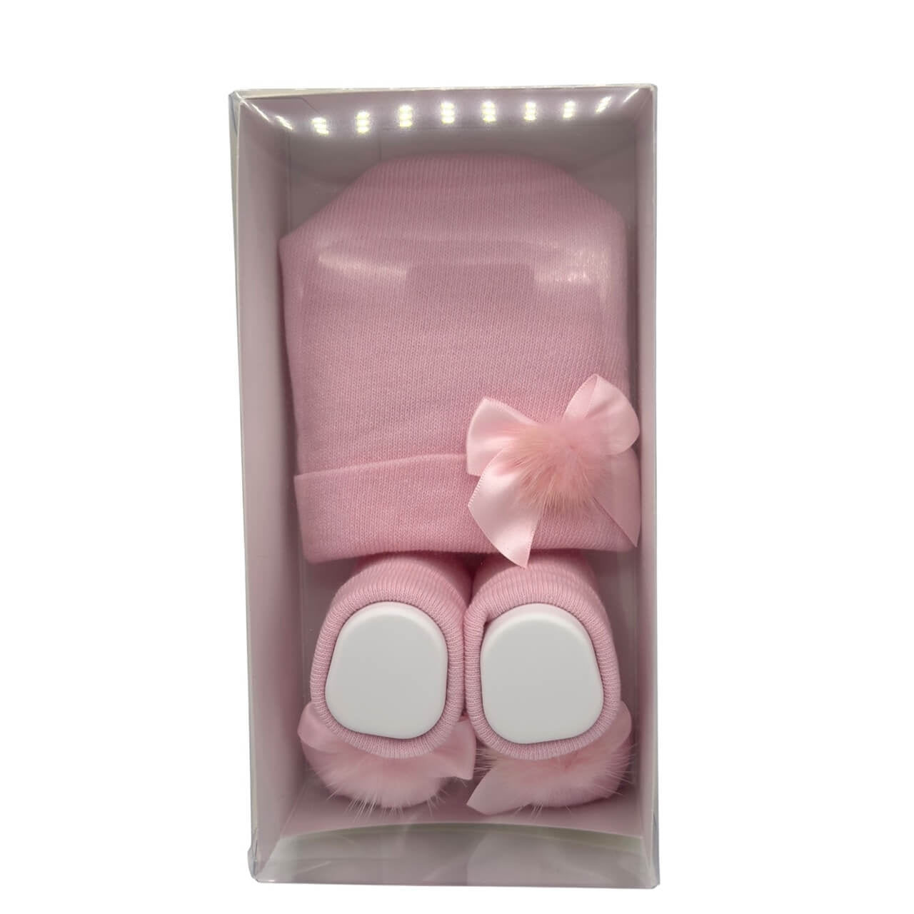 Ensemble bonnet+chaussures en coton chaud 0/6 mois