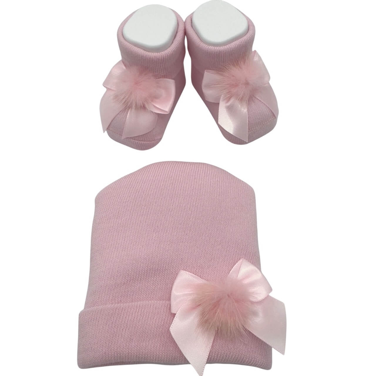 Ensemble bonnet+chaussures en coton chaud 0/6 mois