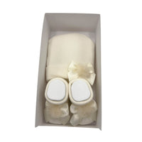 Set Cappello+scarpe in Caldo Cotone 0/6 Mesi