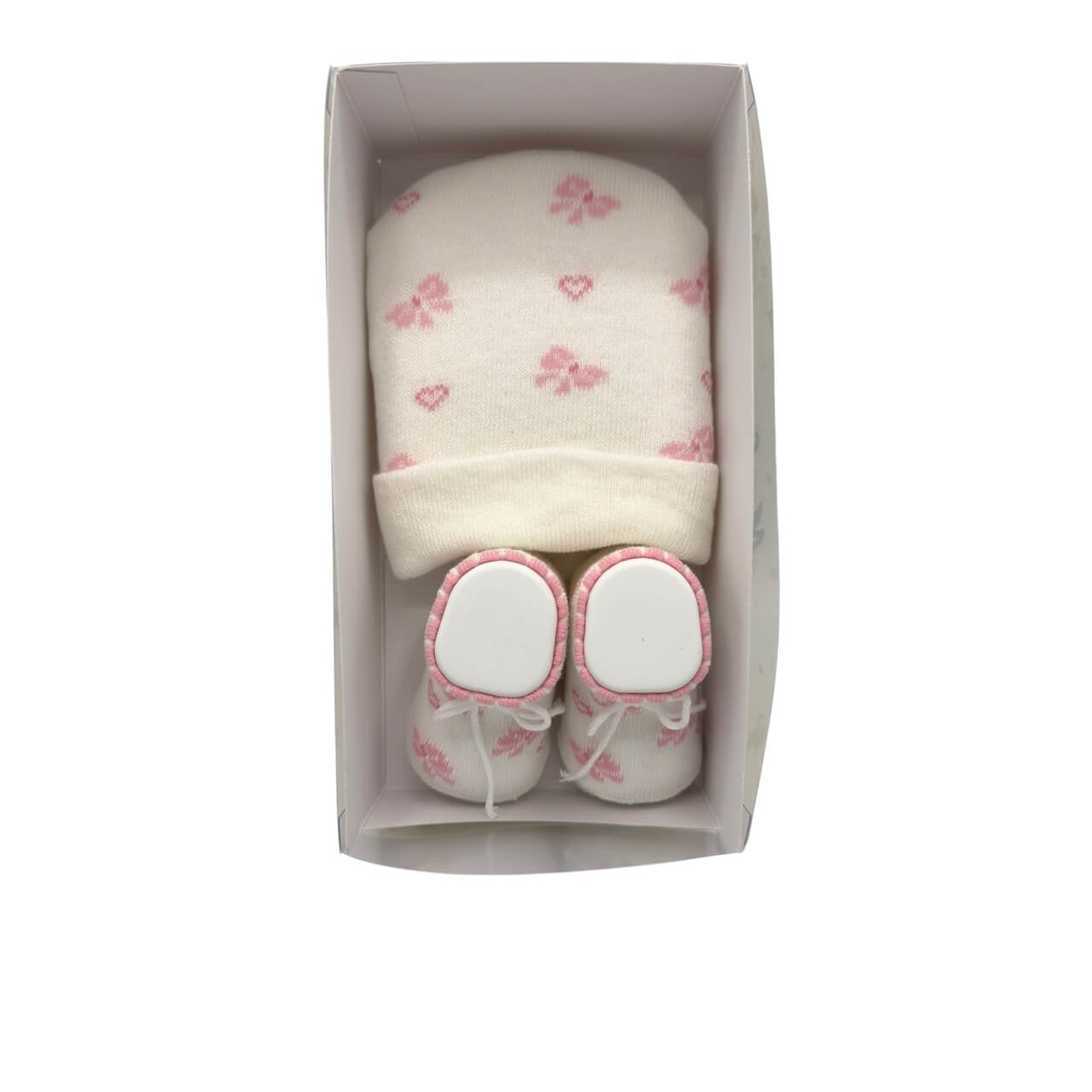 Set Cappello+scarpe in Caldo Cotone 0/6 Mesi