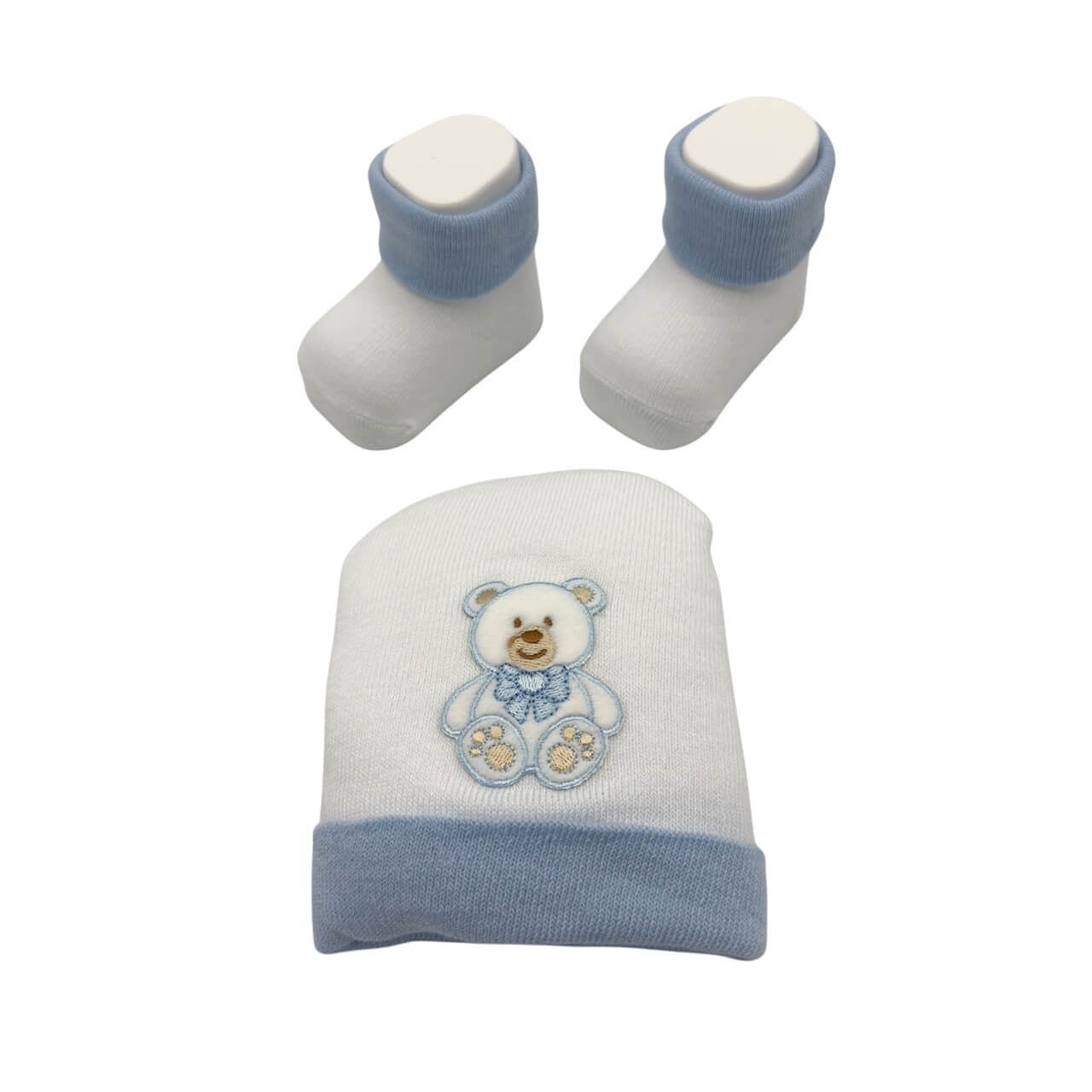 Set Cappello+scarpe in Caldo Cotone 0/6 Mesi