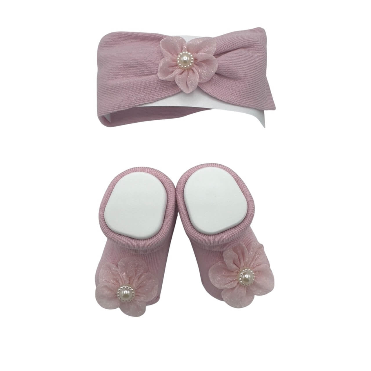 Set fascetta+scarpe in Caldo Cotone