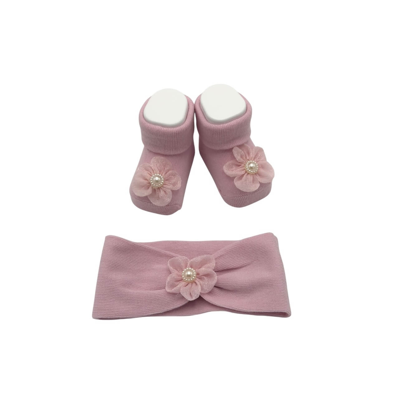 Set fascetta+scarpe in Caldo Cotone
