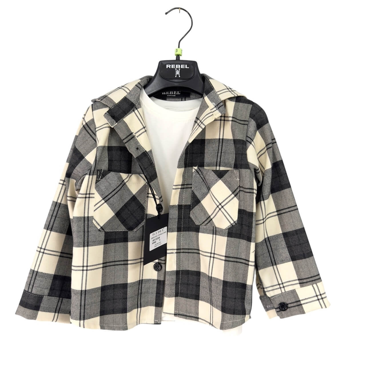 Completo Bimbo Rebel – Camicia + T-shirt Bianca