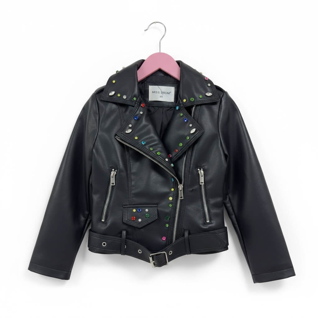 Giubbotto in ecopelle Bimba Con Applicazioni