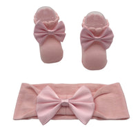 Set Scarpine + Fascia Neonata in Caldo cotone
