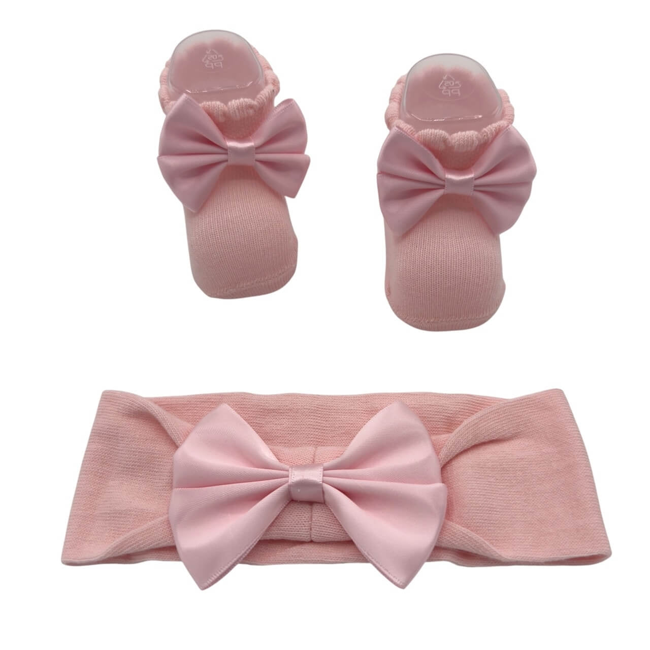 Set Scarpine + Fascia Neonata in Caldo cotone