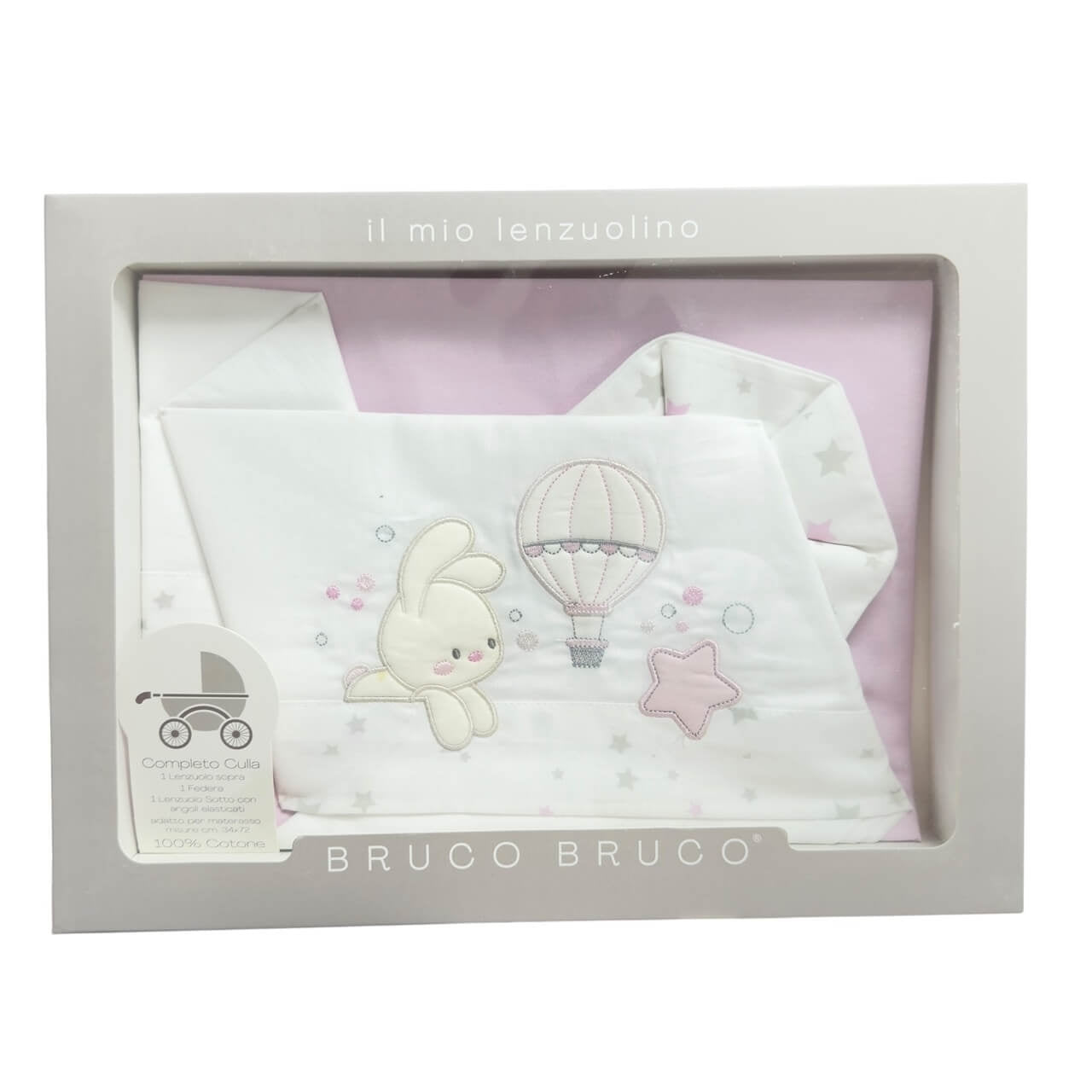 Completo Carrozzina Bruco Bruco 100% Cotone