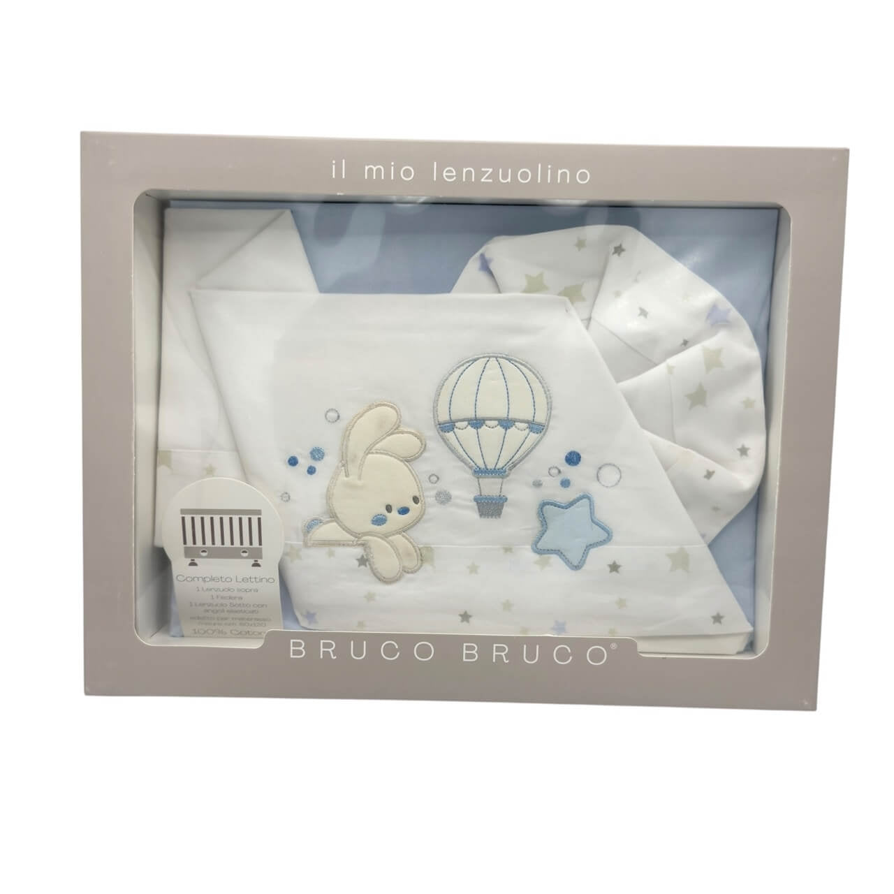 Completo Lettino Bruco Bruco 100% Cotone