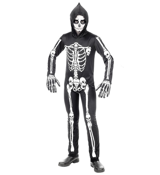Costume da Scheletro con Cappuccio