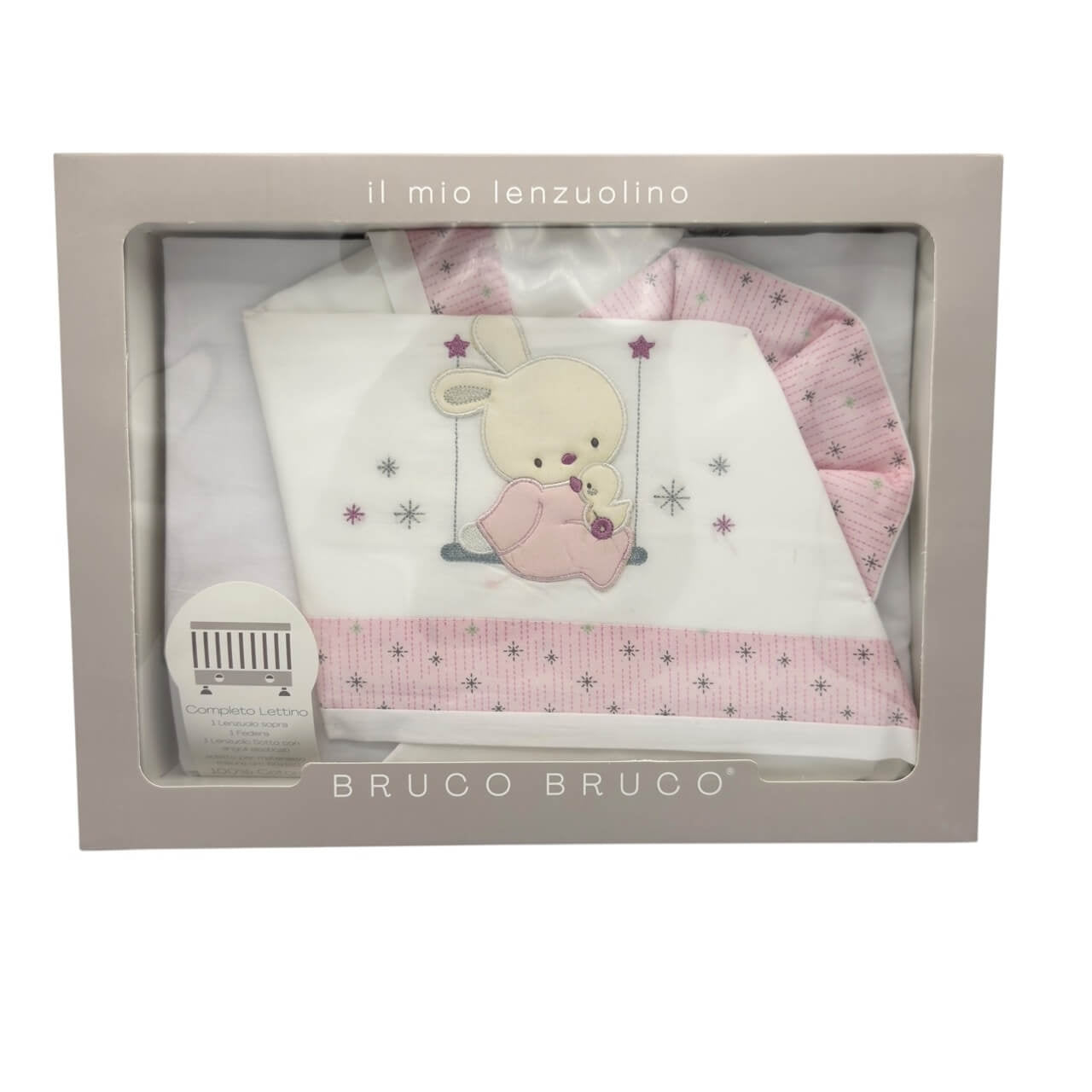 Completo Lettino Bruco Bruco 100% Cotone