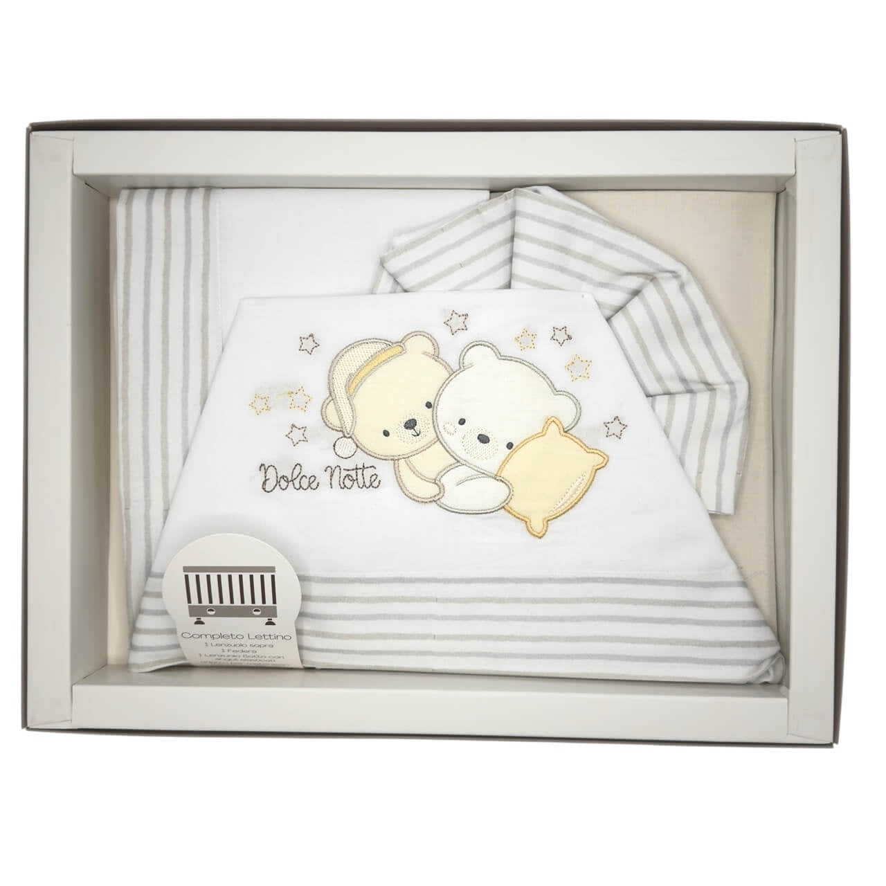Completo Lettino Bruco Bruco 100% Cotone