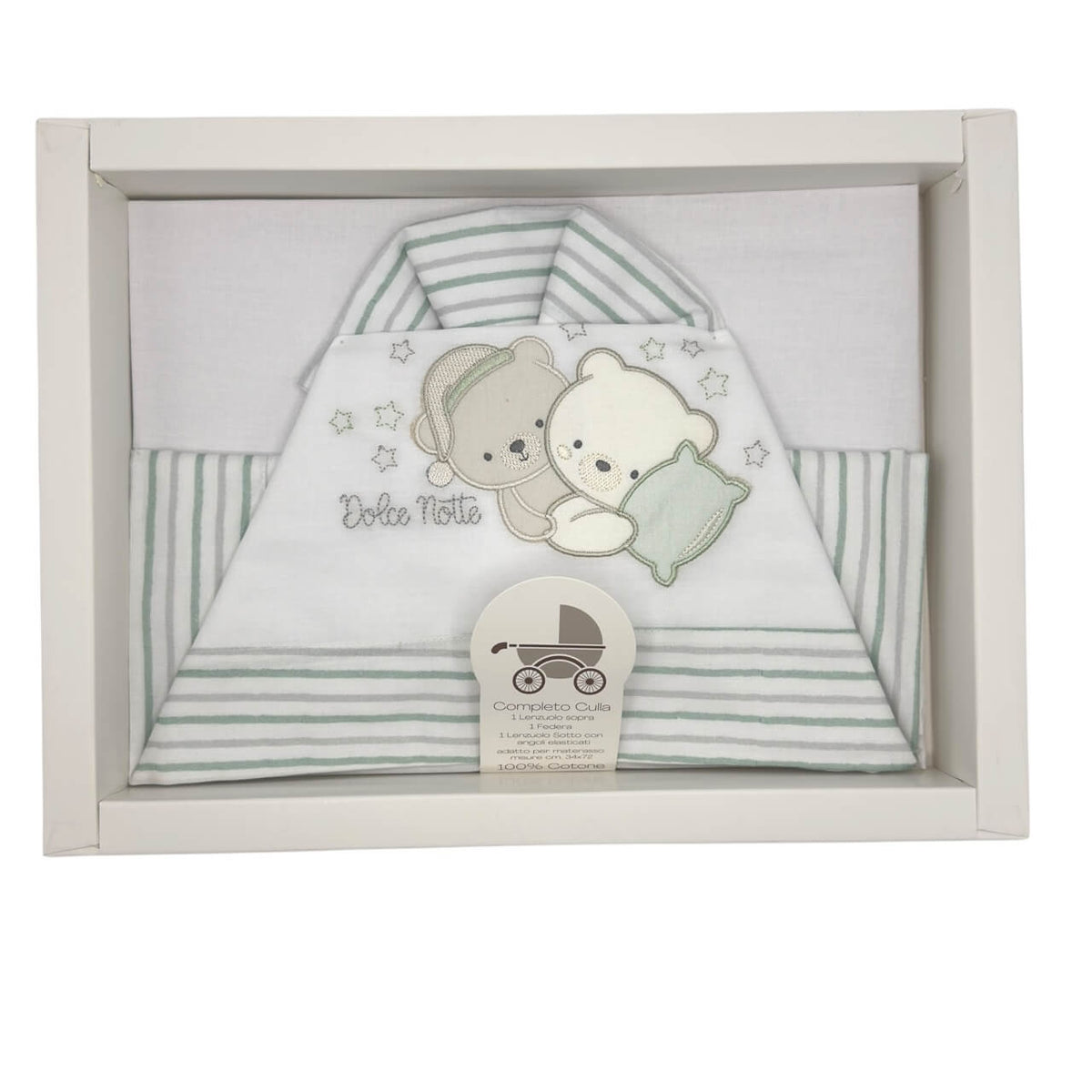 Completo Carrozzina Bruco Bruco 100% Cotone