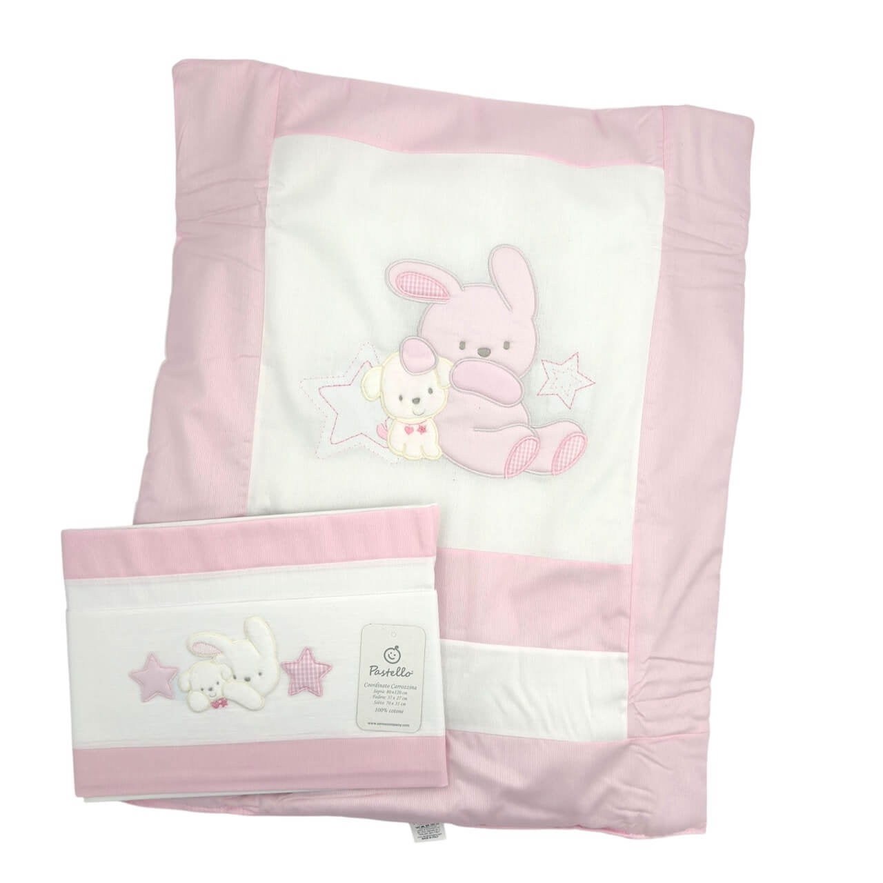 Completo Lenzuola + Trapunta Sfoderabile Culla/passeggino