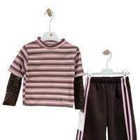 Completo Neonata Invernale Righe