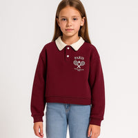 Felpa Invernale Bimba Collo Polo