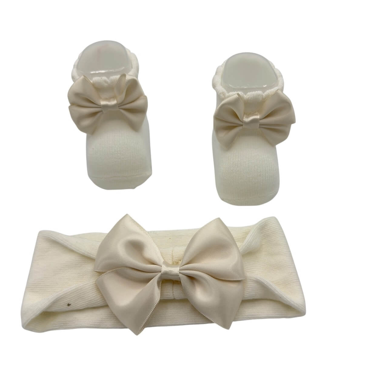 Set Scarpine + Fascia Neonata in Caldo cotone