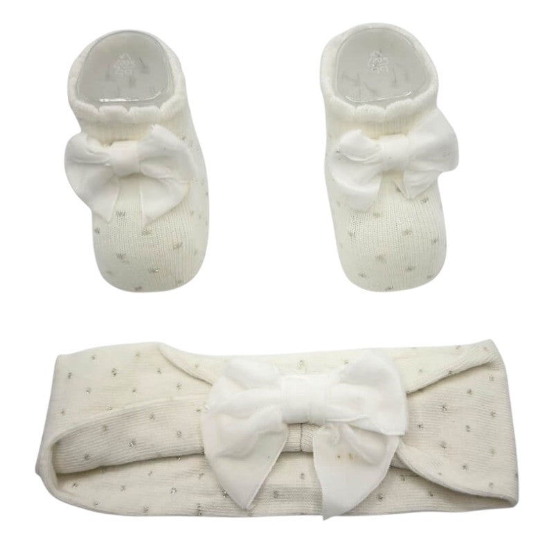 Set Scarpine + Fascia Neonata in Caldo cotone