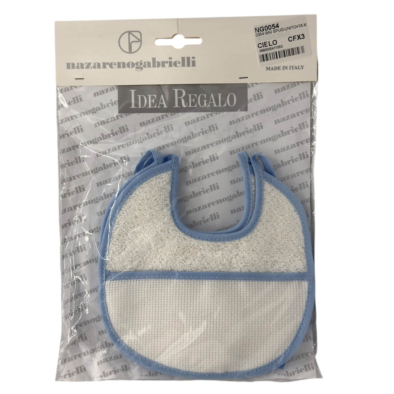 Bavoir à broder avec toile Ida