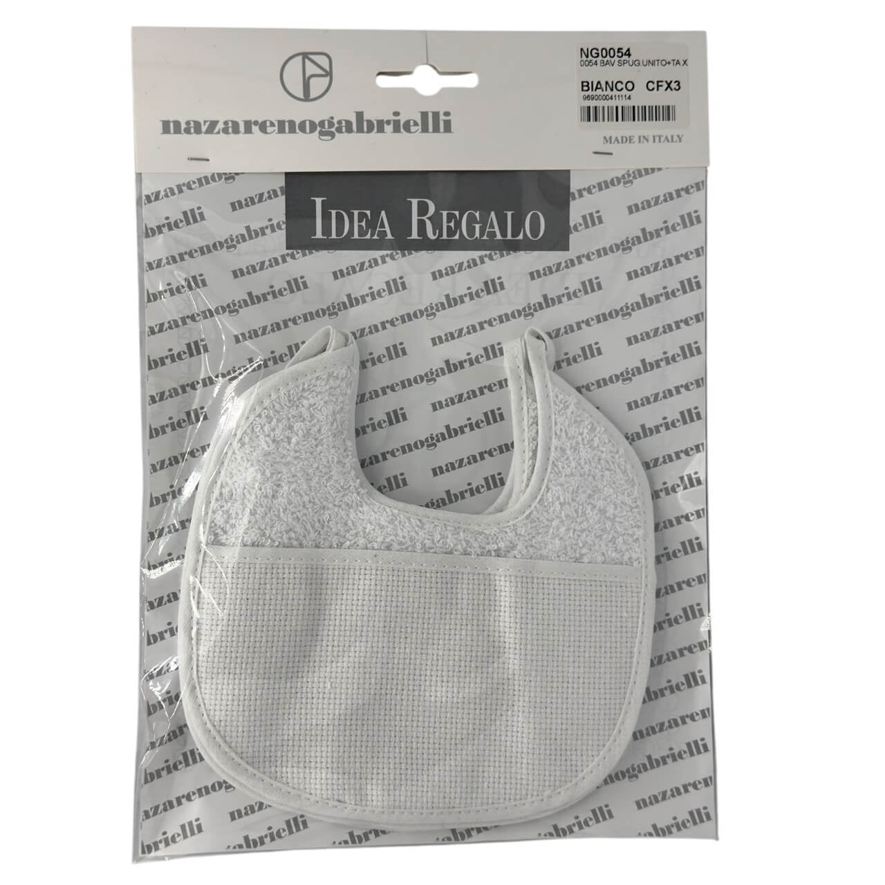 Bavoir à broder avec toile Ida