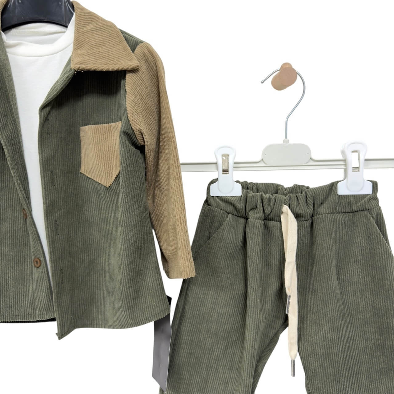 Completo neonato velluto 3 pezzi