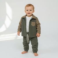 Completo neonato velluto 3 pezzi