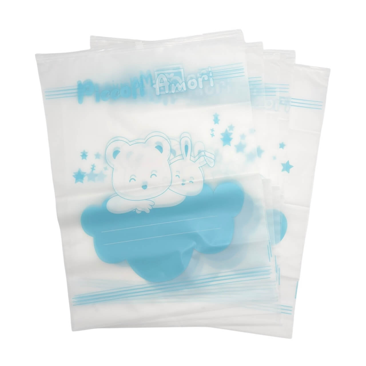 6 Sacchetti Grandi Trasparenti per corredino