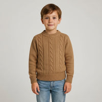 Maglione Treccie Girocollo Bimbo