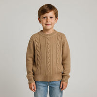 Maglione Treccie Girocollo Bimbo