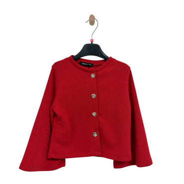 Cardigan da bimba con bottoni gioiello