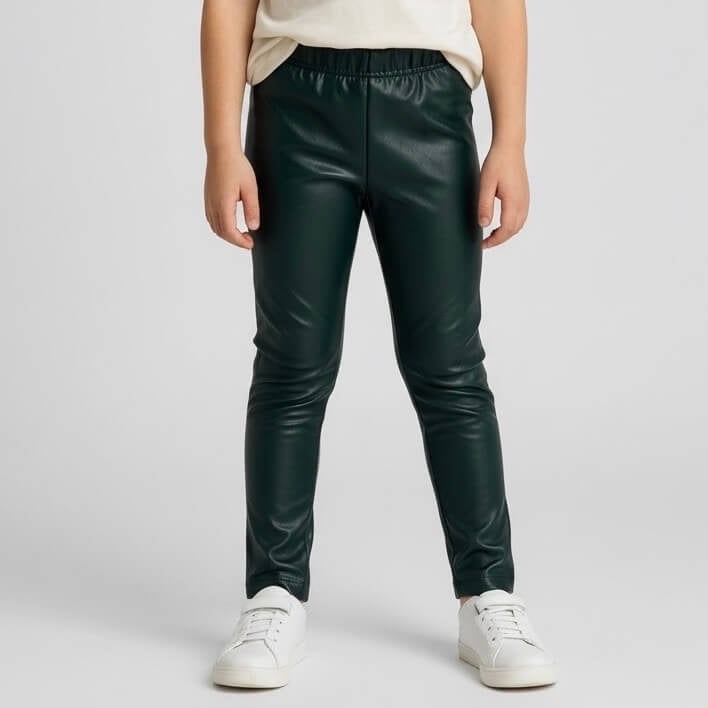 Leggins ecopelle Felpato  Bimba