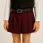 Pantaloncino effetto gonna da bimba con pieghe