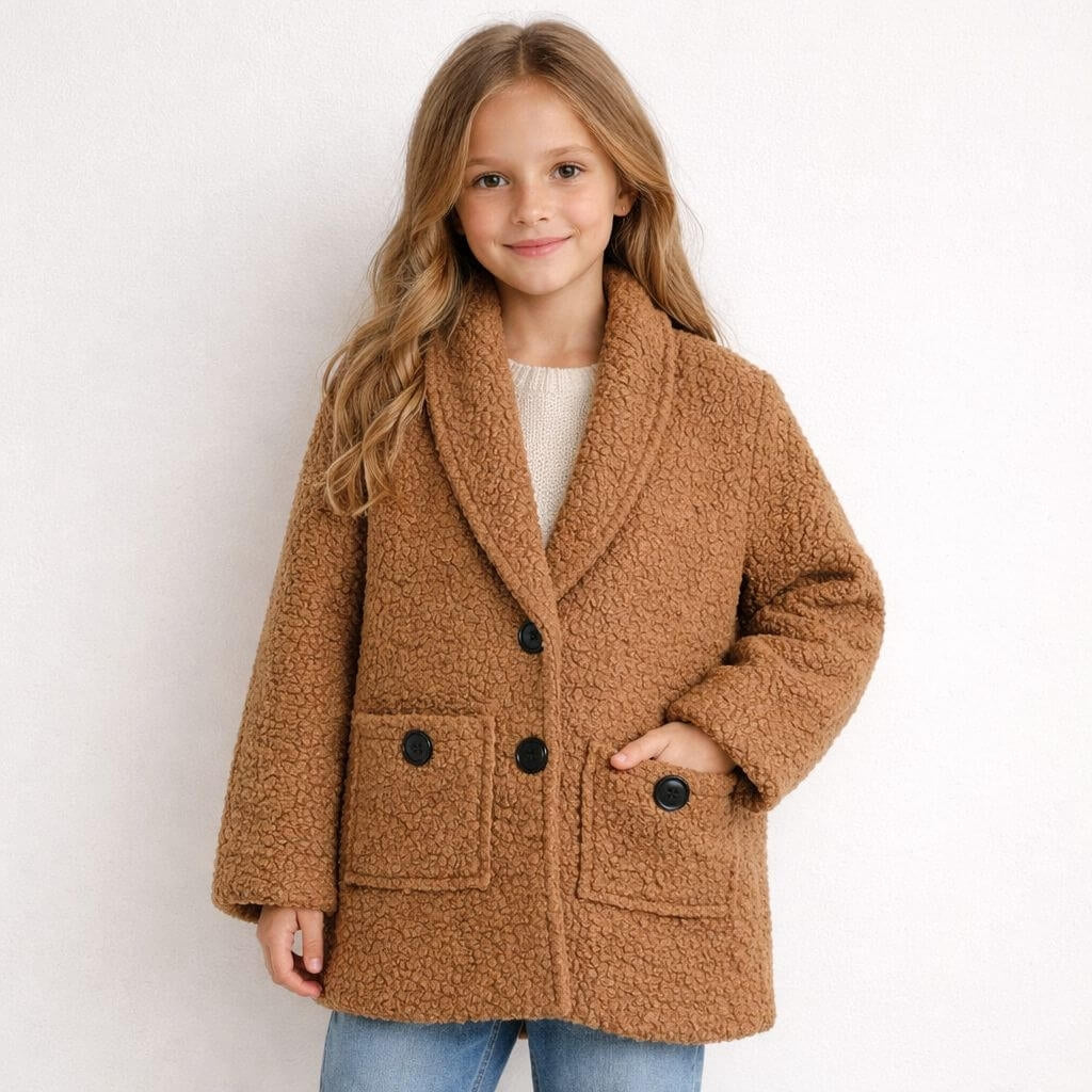 Manteau peluche pour fille