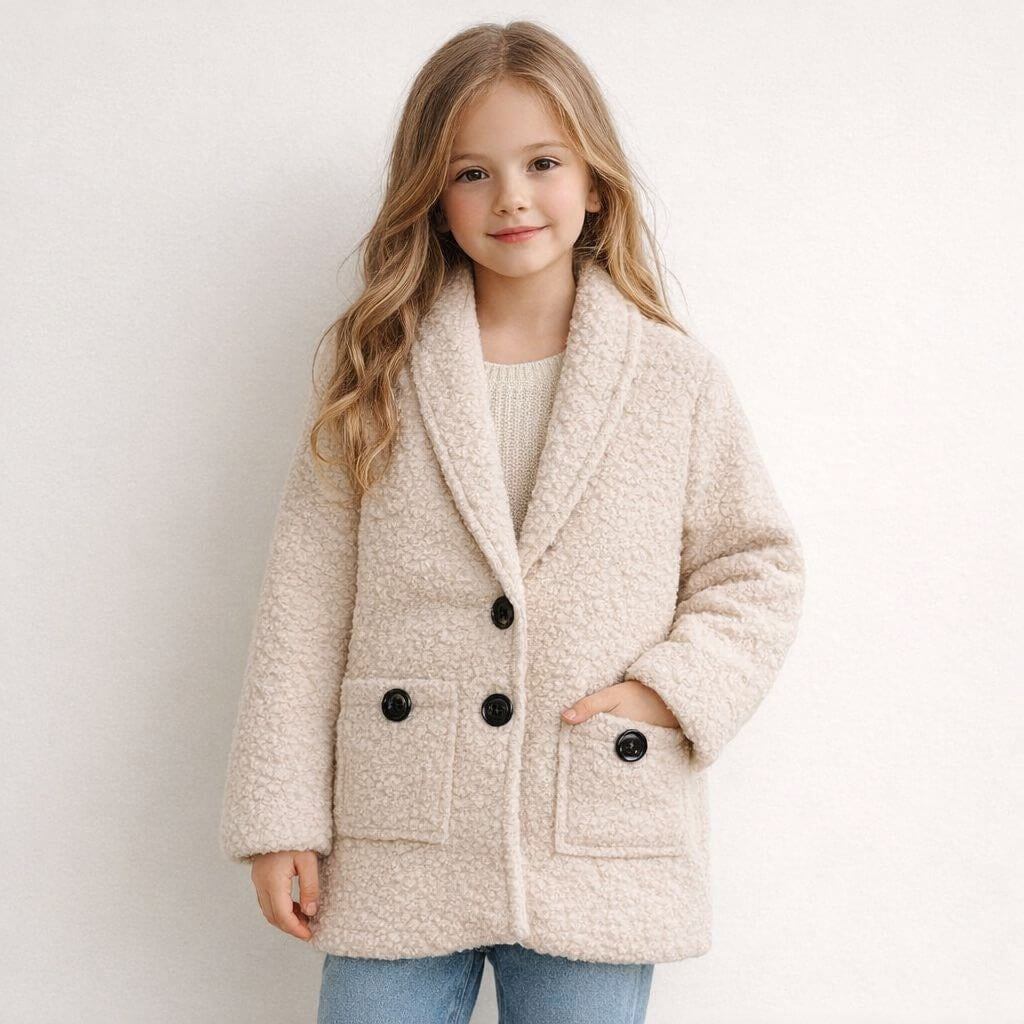 Manteau peluche pour fille