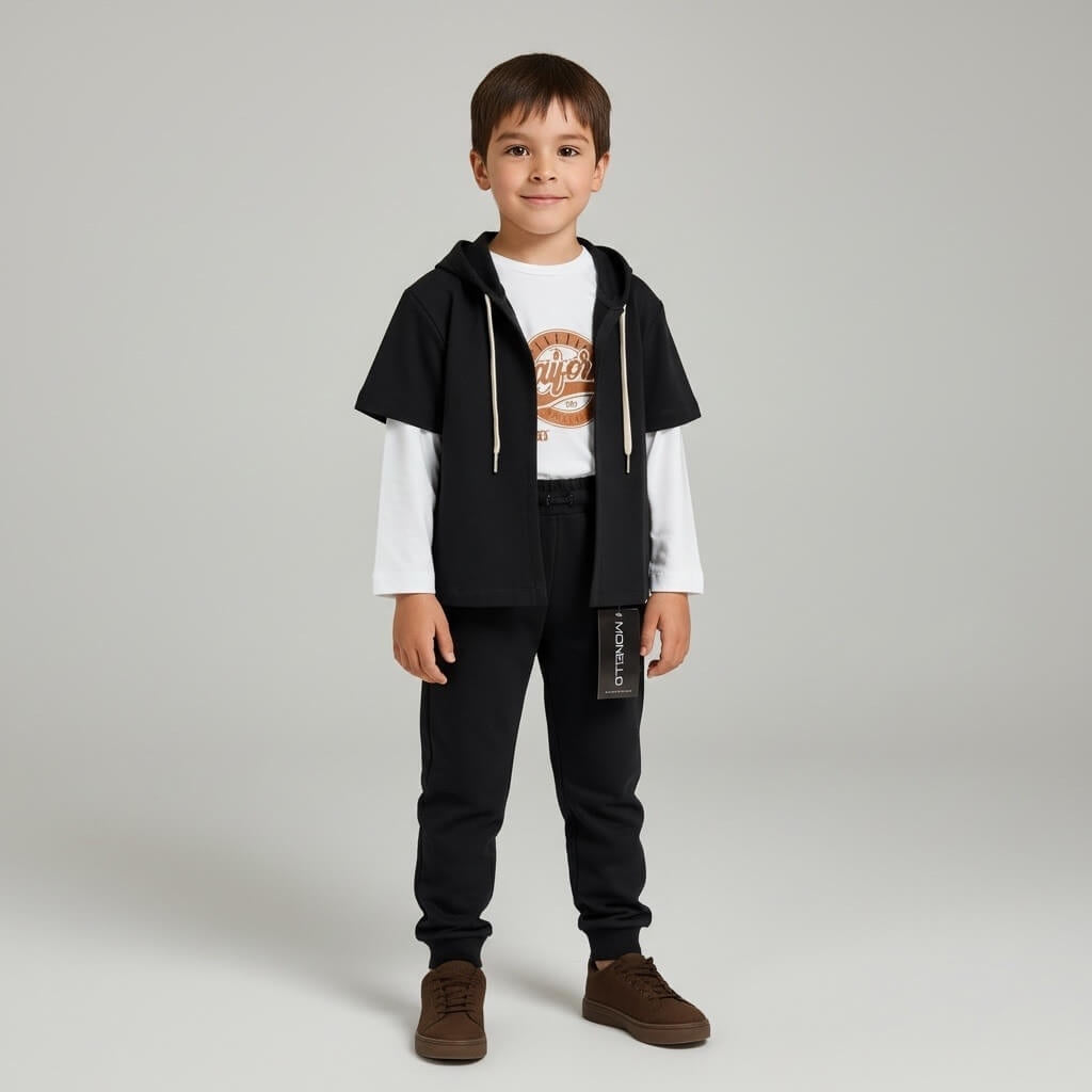 Completo 3 pezzi Bimbo cotone