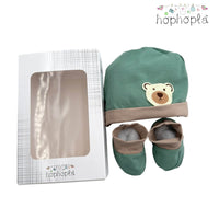 Set Cappello + Scarpe in Cotone HopHoplà Dino