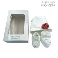 Set Cappello + Scarpe in Cotone HopHoplà Alba