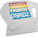 T-Shirt a Manica Lunga Retro Stampato Bimbo