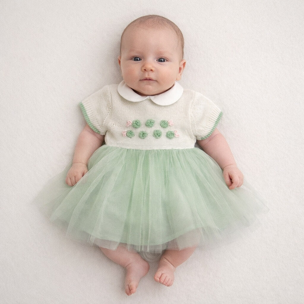 Abito Neonata in Filo con Tulle – Nazareno Gabrielli