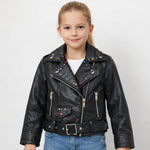 Giubbotto in ecopelle Bimba Con Applicazioni