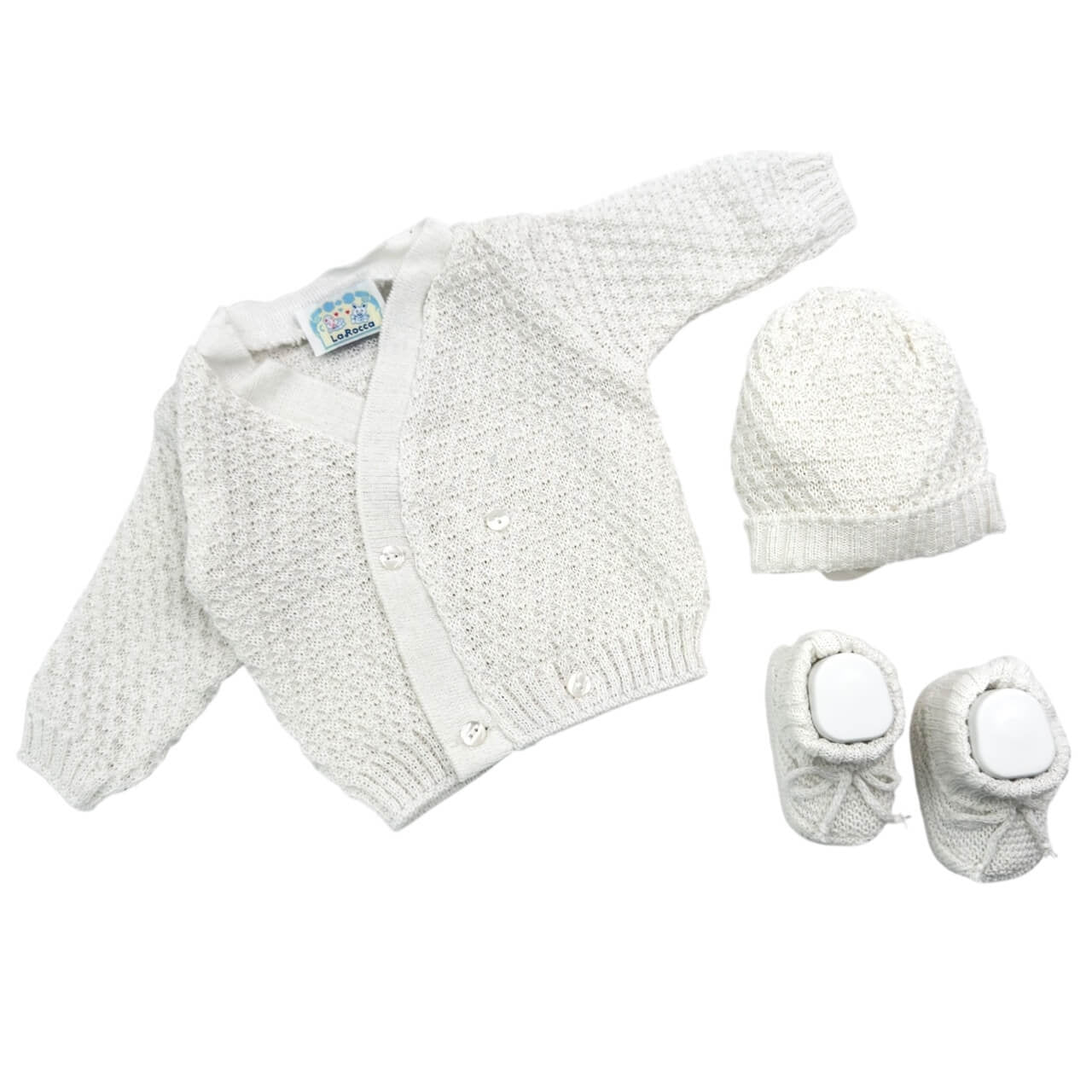 Set Golfino+Scarpette+Cappello in Cotone 0/6 Mesi