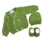 Set Golfino+Scarpette+Cappello in Cotone 0/6 Mesi