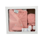 Set Golfino+Scarpette+Cappello in Cotone 0/6 Mesi