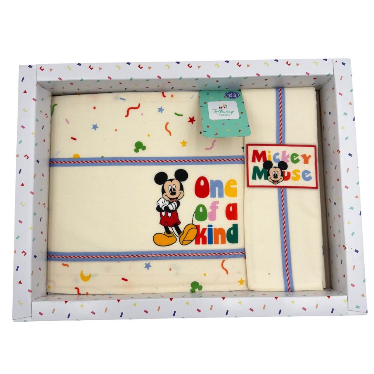 Completo Carrozzina Mickey Mouse Disney 100% Cotone