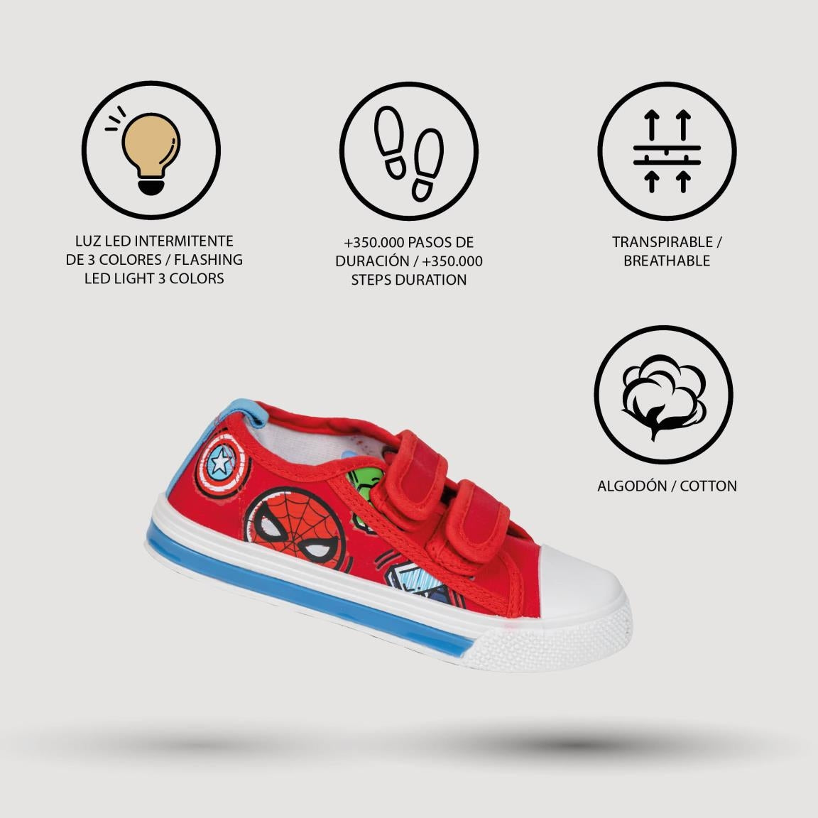 Sneakers con luci Spider Man Marvel