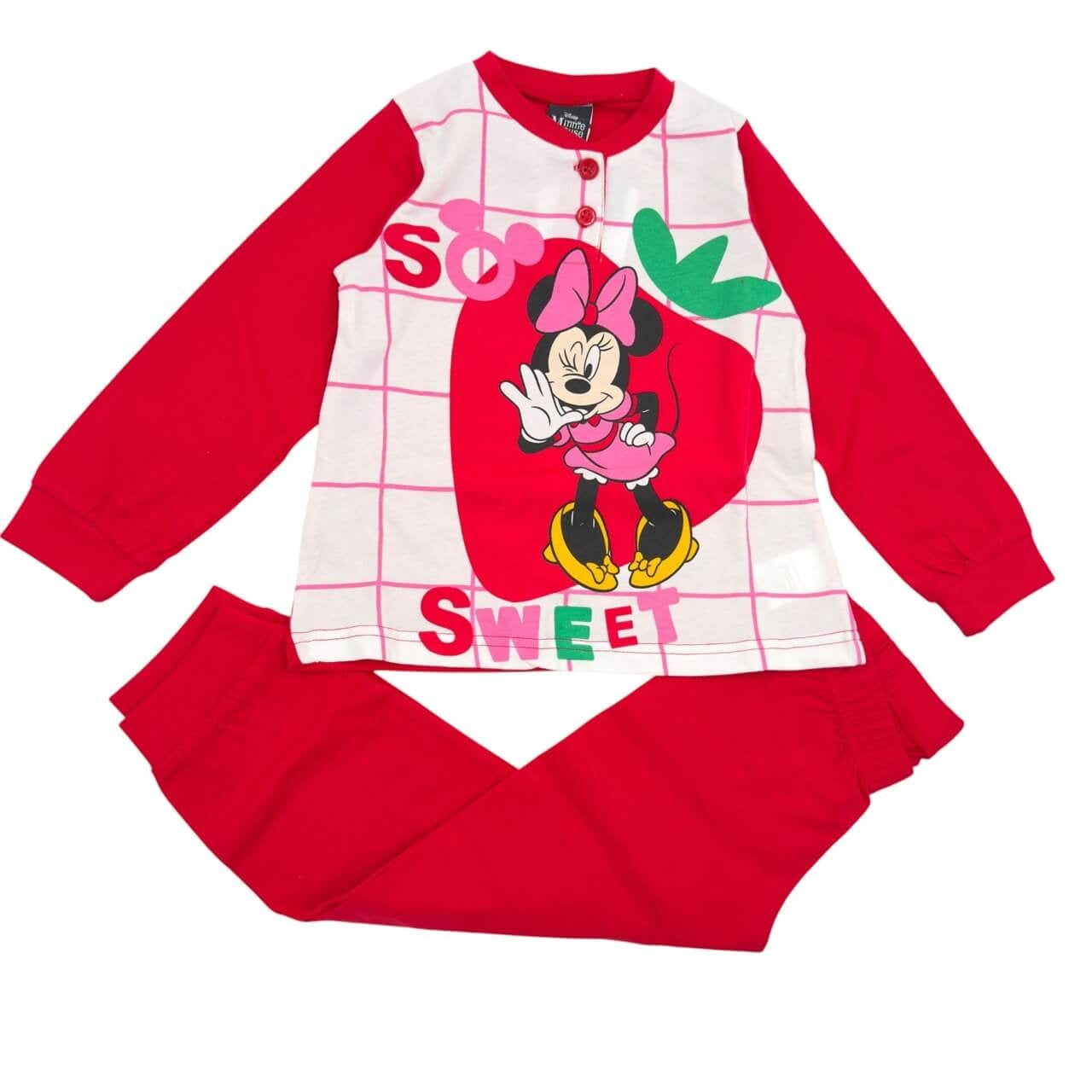 Pigiama Disney Minnie 100% Cotone
