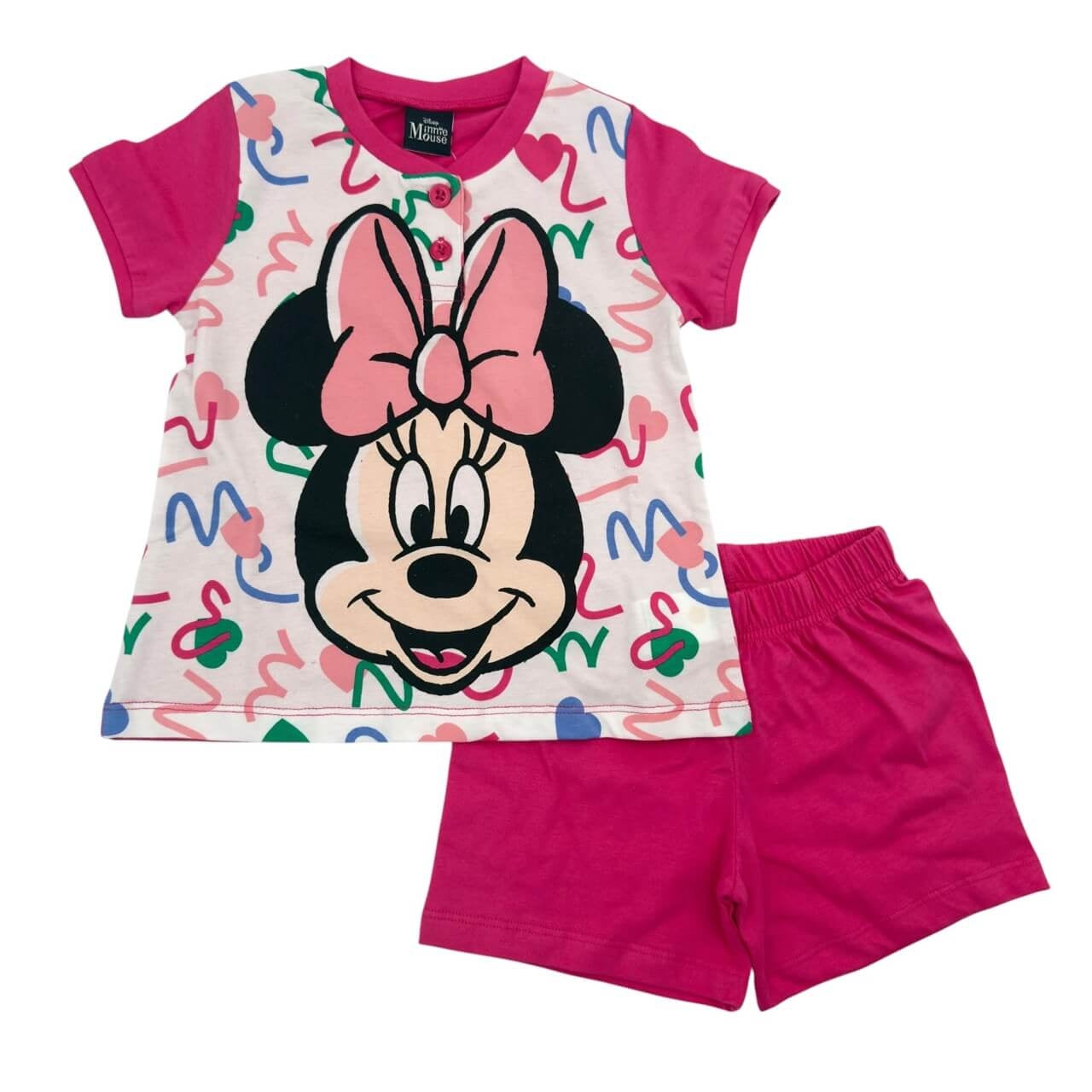 Pigiama Corto 100% Cotone Disney Minnie