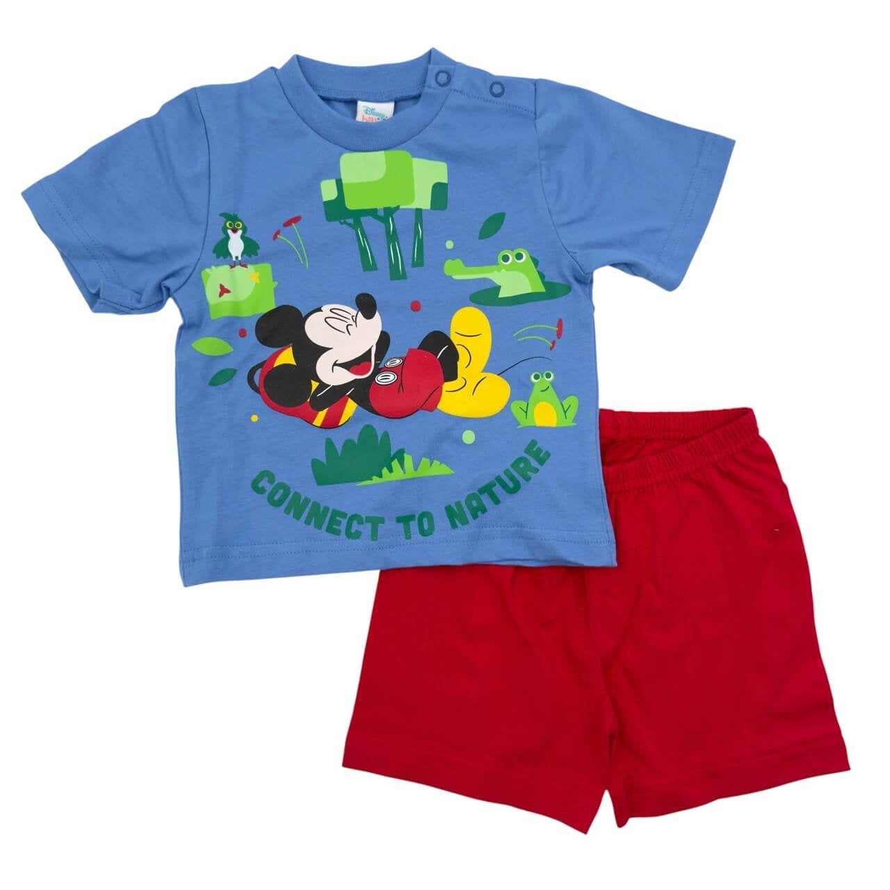 Pigiama Corto in Cotone Disney Mickey Mouse