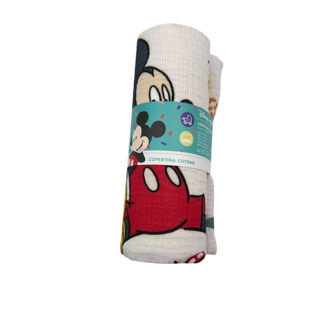 Coperta Mussola Bamboo Mickey Mouse 75x100